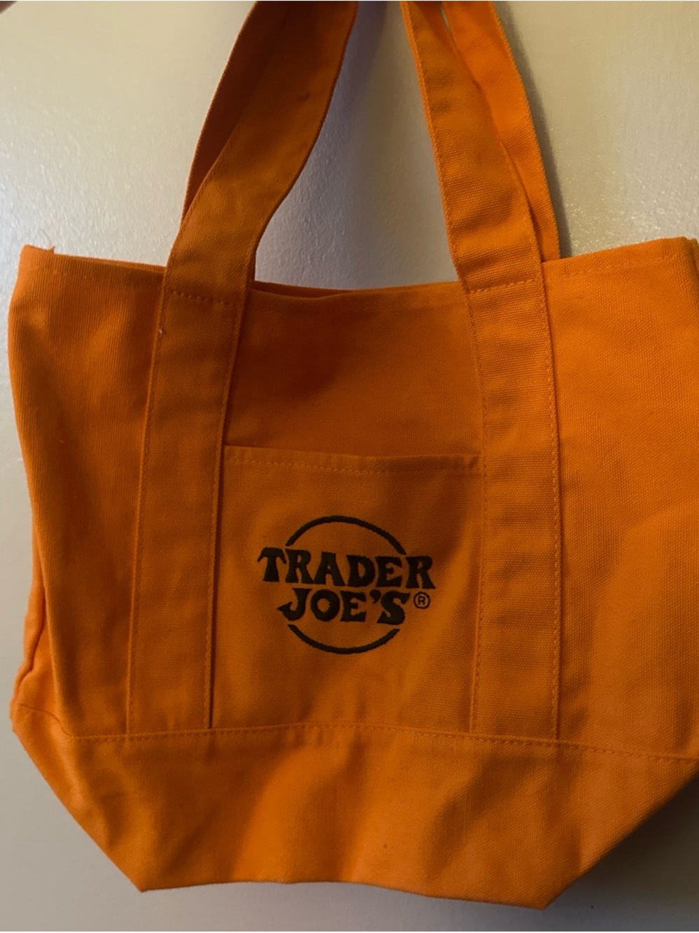 Trader Joe's Orange Canvas Mini Tote